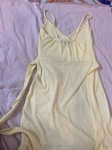 Cute Yellow Wrap Dress