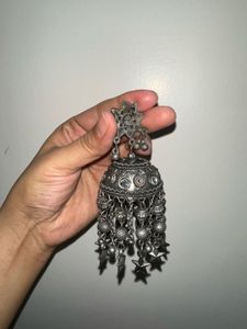 combo of 2  Oxidized Silver Jhumkas