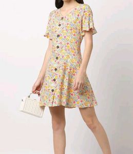 Floral print A-line dress