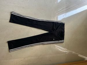 Adidas Black Track Pants | waist elastic loosened