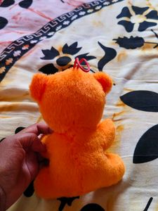 Cute Orange Teddy Bear Keychain Plush Toy