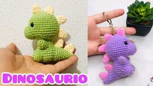 Cute Dinosaur Keychain 🦕