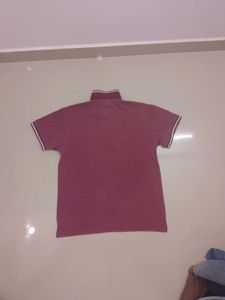 Burgundy red polo T-shirt
