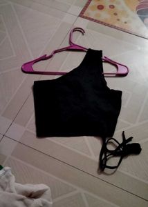 stylish back design one shoulder crop top