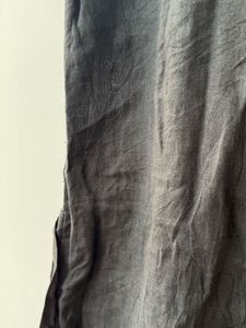 Black Linen Midi Dress