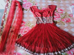 girls Frock with   leggings and dupatta