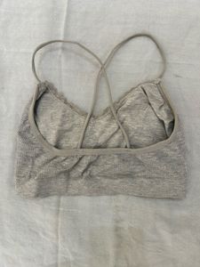 Grey Ribbed Bralette
