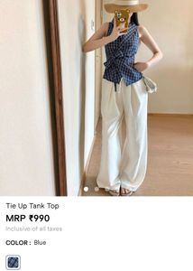 Chic Plaid Tie-Up Halter Top