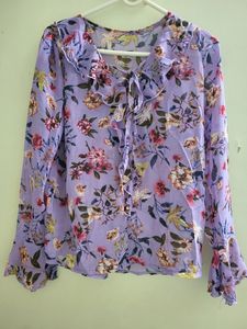 Purple Color Top Nice Print Never used