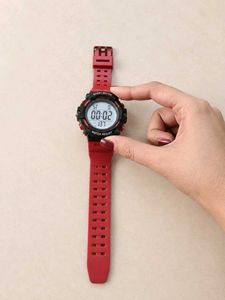 Sporty Digital Watch - Red