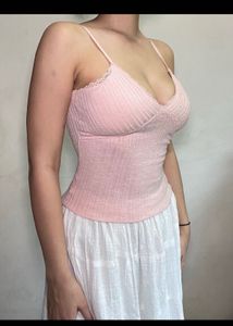 Pink Lace Cami Top