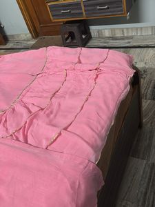 Pink Tiered Palazzo Pants by and embroidered party