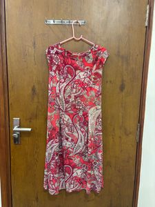 Abstract Print Pink Dress
