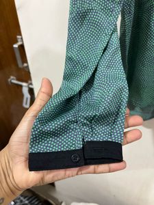 Kookai Green Printed Blouse – Size 38 (M)