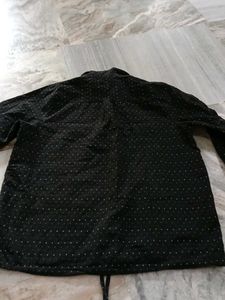 Stylish Black Dotted Long Sleeve Top