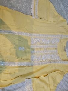 Elegant Yellow Embroidered Kurta