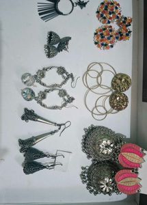 assorted jewellery earrings jar