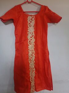 Orange Color Kurta Kurtis