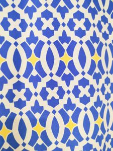 Blue Geometric Print Dress/Kurta
