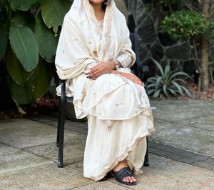 Elegant Off-White Kurta Set with Dupatta