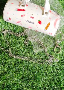 Clinique mini duffle bag with Chain
