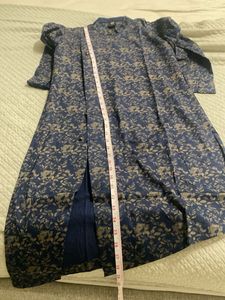Stylish Navy Blue Floral Kurta