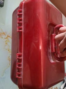 Vintage Red Makeup Organizer Box