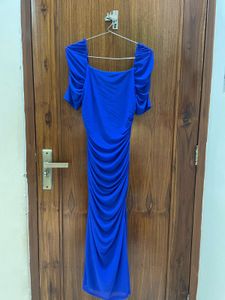 Stunning Royal Blue Ruched Dress