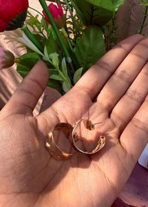 Chunky Hammered Hoop Earrings