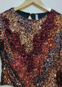 Beautiful Shimmer Party Wear Skirt- Top