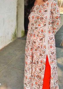 Stylish Floral Print Anarkali Kurta set