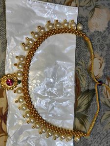 Elegant Gold-Tone Pearl Bridal Choker Necklace
