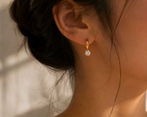 stainless steel Antitarnish Sparkling Gold Heart D