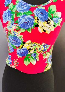 Vibrant Floral Crop Top