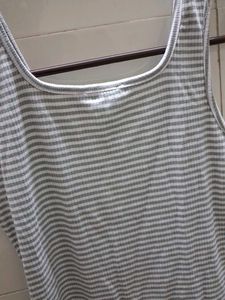 Zara Striped Sleeveless Midi Dress