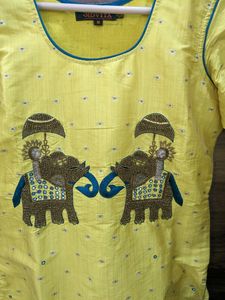 Beautiful Yellow Embroidery Suit