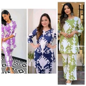combo of 3 Ethnic Print Kurta Set