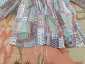 Bohemian Patchwork Print Kurta Top