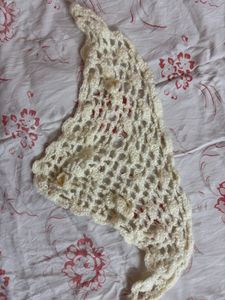 Handmade Crocheted Cream band
