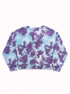 TIE-DYE CROPPED CREWNECK SWEATSHIRT