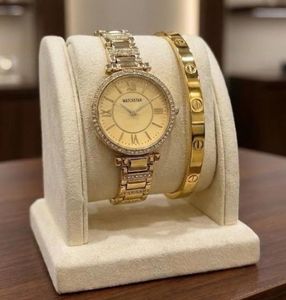 Elegant Gold Watch & Bracelet Set
