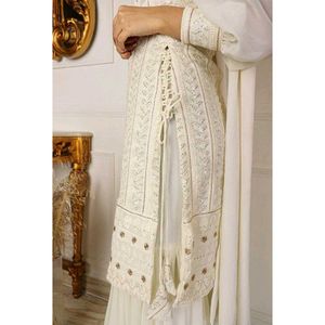 Elegant White Sequined Kurta