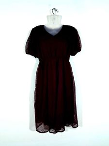 Burgundy Dress For Women's