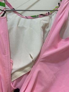 Pink Plaid Swimsuit Padded