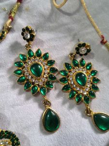 Green &amp; Gold Statement Jewelry Set