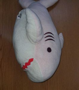 pink shark plush toy