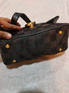 metrocity Vintage Chic Black Monogram Hobo Bag
