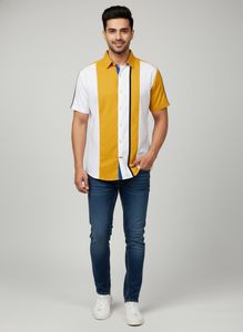 Men's Color Block Casual Shirt