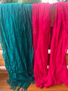 Vibrant Pink &amp; Teal Dupattas (Set of 2)