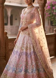 Stunning Pink Embroidered Lehenga Choli